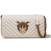 White Calfskin Women Crossbody Bag