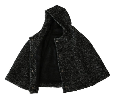 Gray Tweet Wool Kaftan Jacket Coat Top
