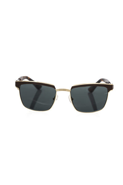 Brown Metallic Fiber Men's Sunglass