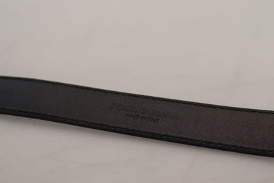 Blue Leather Silver Metal Buckle Vintage Belt