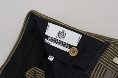 Multicolor Striped Pure Cotton Men Pants