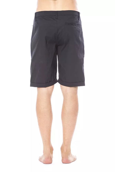 Black Cotton Men's Casual Short