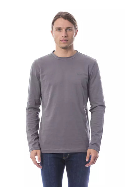 "Gray Cotton Men T-Shirt"