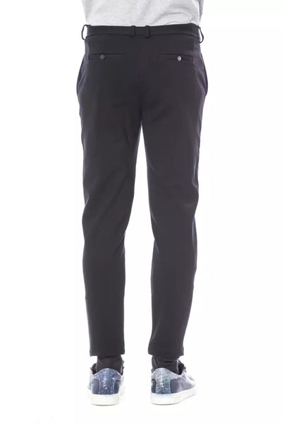 Blue Viscose Men's Pant