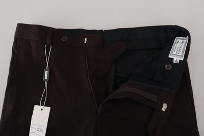 Brown Straight Fit Formal Men Pants