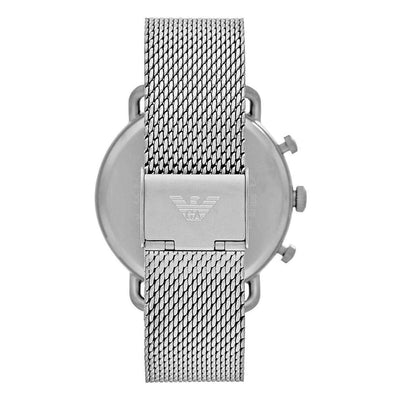 Sophisticated Silver Steel Chronograph Watch