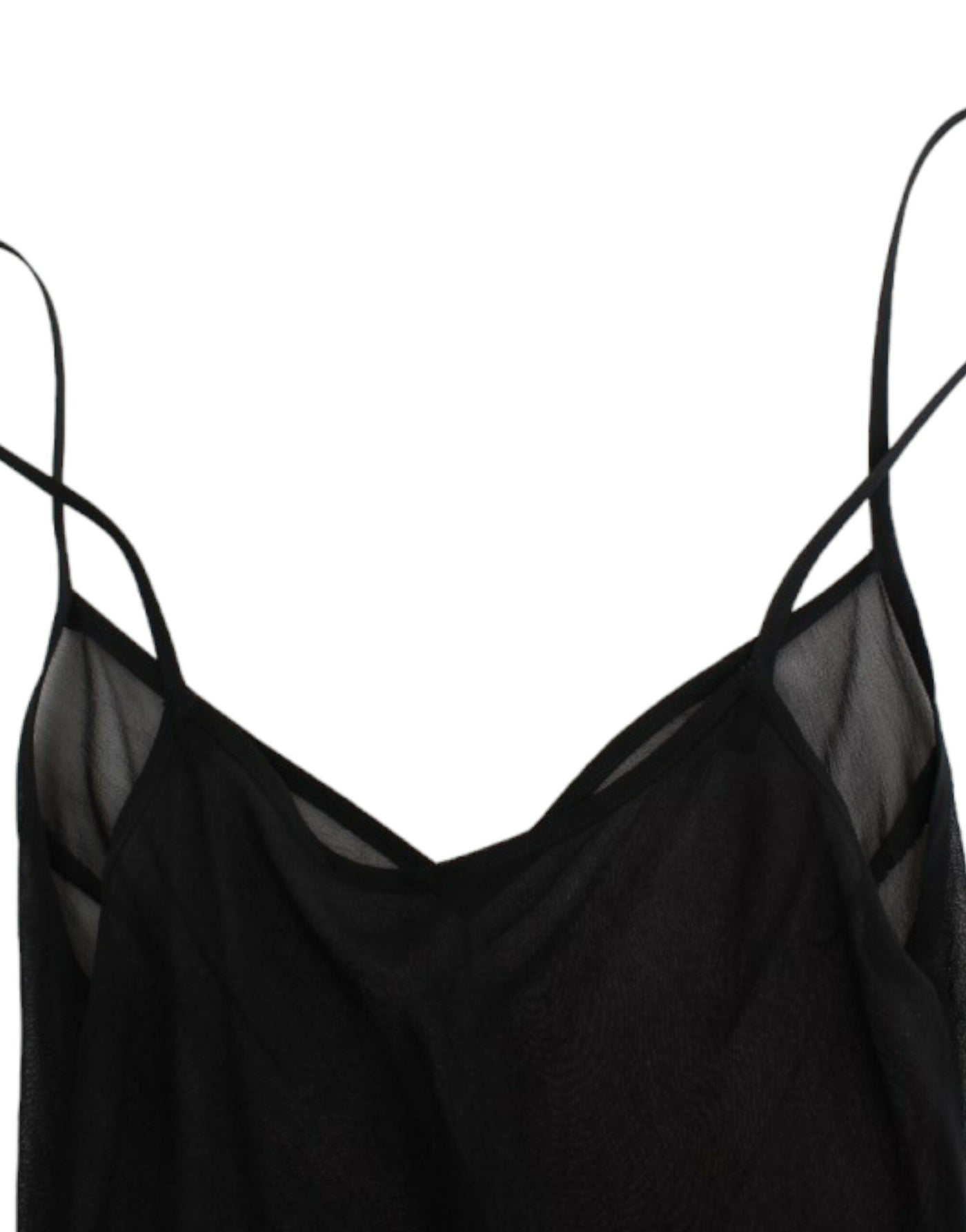 Black long sleeve silk dress