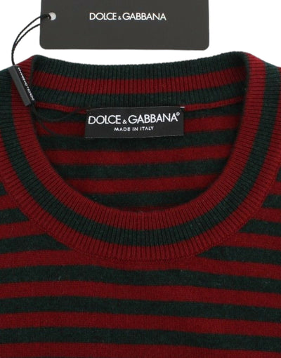 Red Gray Cashmere Short Sleeve Sweater