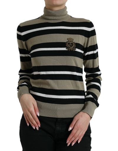 Multicolor Stripe Wool Logo Pullover Sweater
