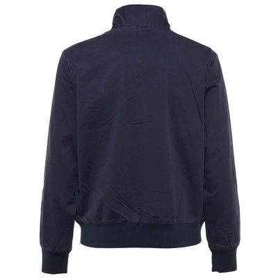 Blue Cotton Men's Bomber Jacket
