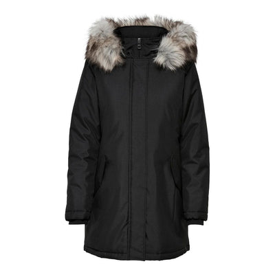 Black Polyester Parka