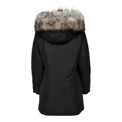 Black Polyester Parka