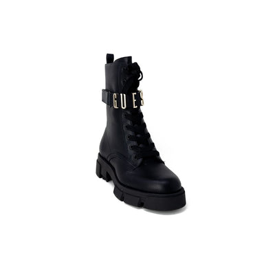 Black Artificial Leather Boot