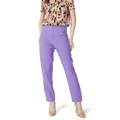 Purple Polyester Pant