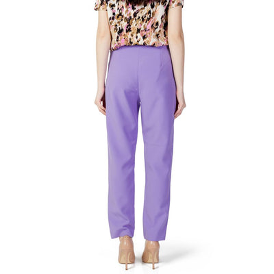 Purple Polyester Pant