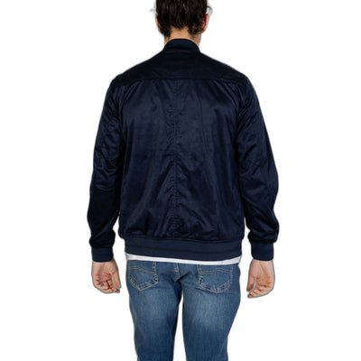 Blue Polyester Jackets & Coat