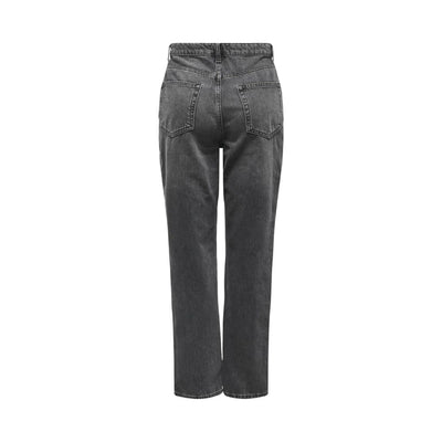 Gray Cotton Mom Jean