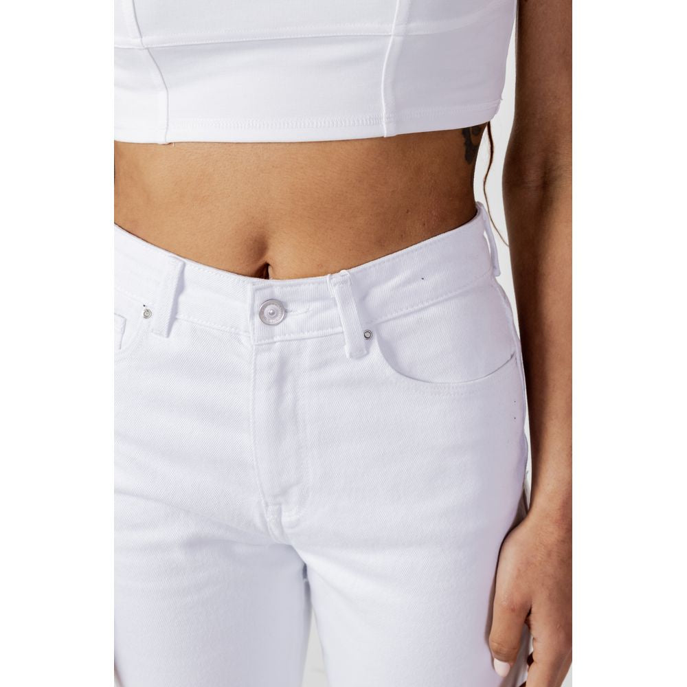 White Cotton Mom Jean