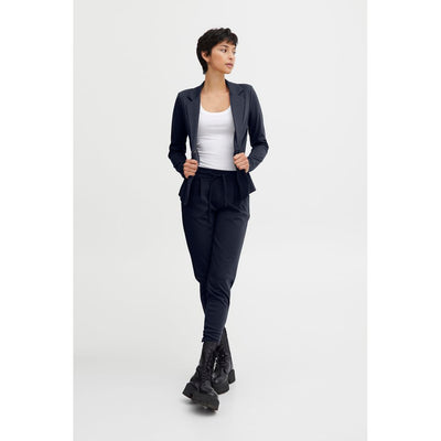 Blue Polyester Pant