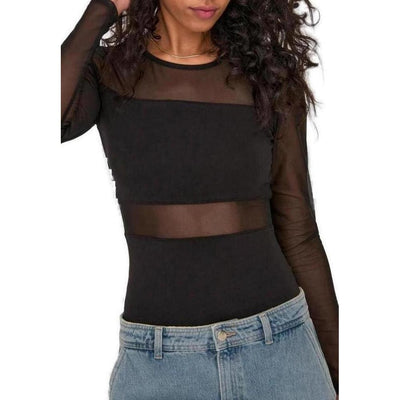 Black Cotton Bodysuit