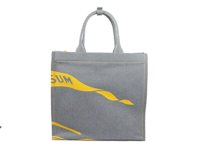 EKD Canvas Tote Bag With Coin Pouch Sunflower Gray