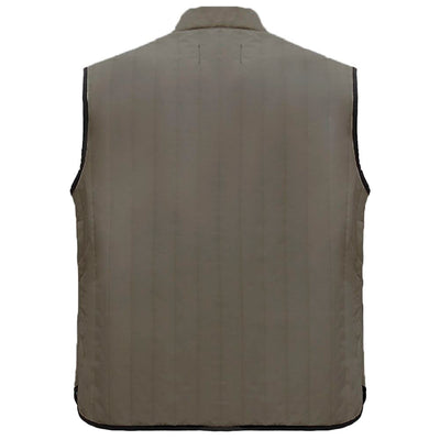Gray Polyester Men Vest