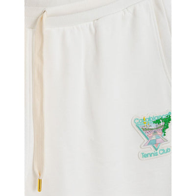 White Cotton Athletic Pant