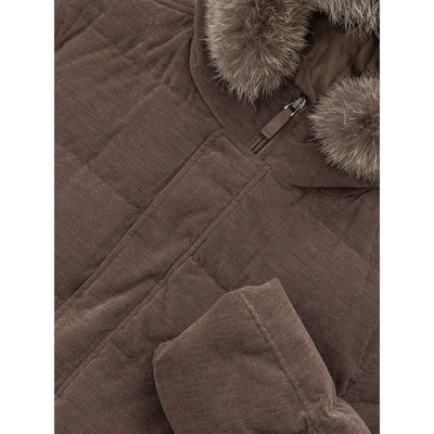 Brown Cotton Jackets & Coat