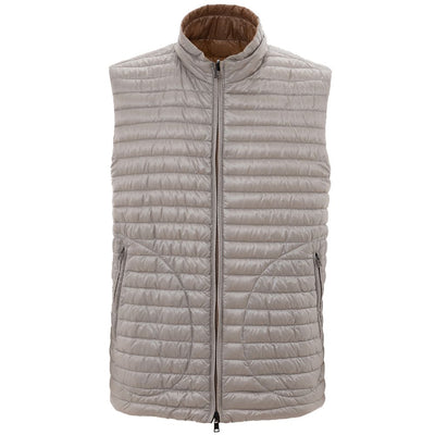 Brown Polyamide Sleveless Jacket