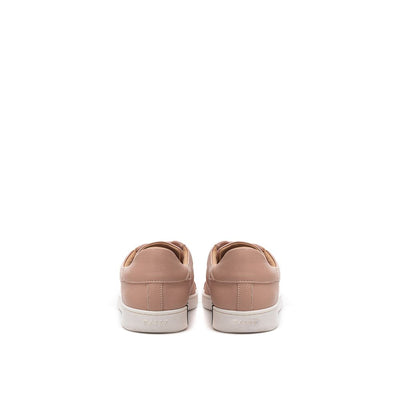 Elegant Pink Leather Sneakers for Women