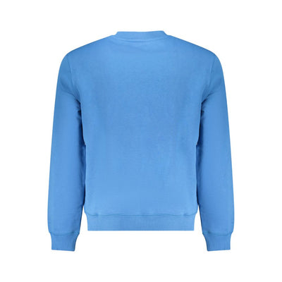 Light Blue Cotton Men Sweater