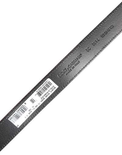 Red Leather Silver Tone Metal Buckle Belt
