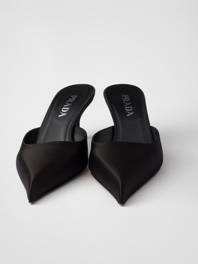 Black Satin Sabot