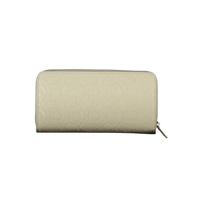 Beige Polyethylene Women Wallet