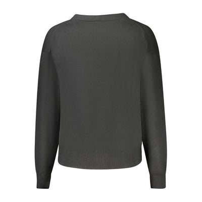 Black Polyester Women Cardigan