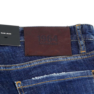 Blue Cotton Men Slim Jean