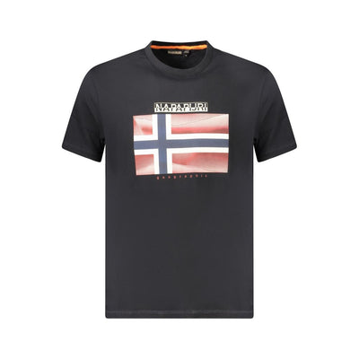 Black Cotton Men T-Shirt