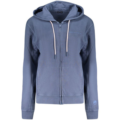 Blue Cotton Women Sweater