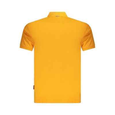 Orange Cotton Men Polo Shirt