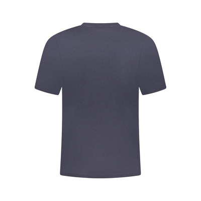 Blue Cotton Men T-Shirt