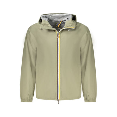 Green Polyester Men Jacket