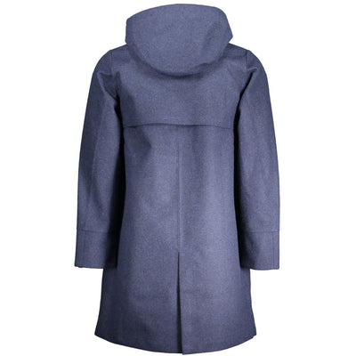 Blue Polyester Men's Jacket