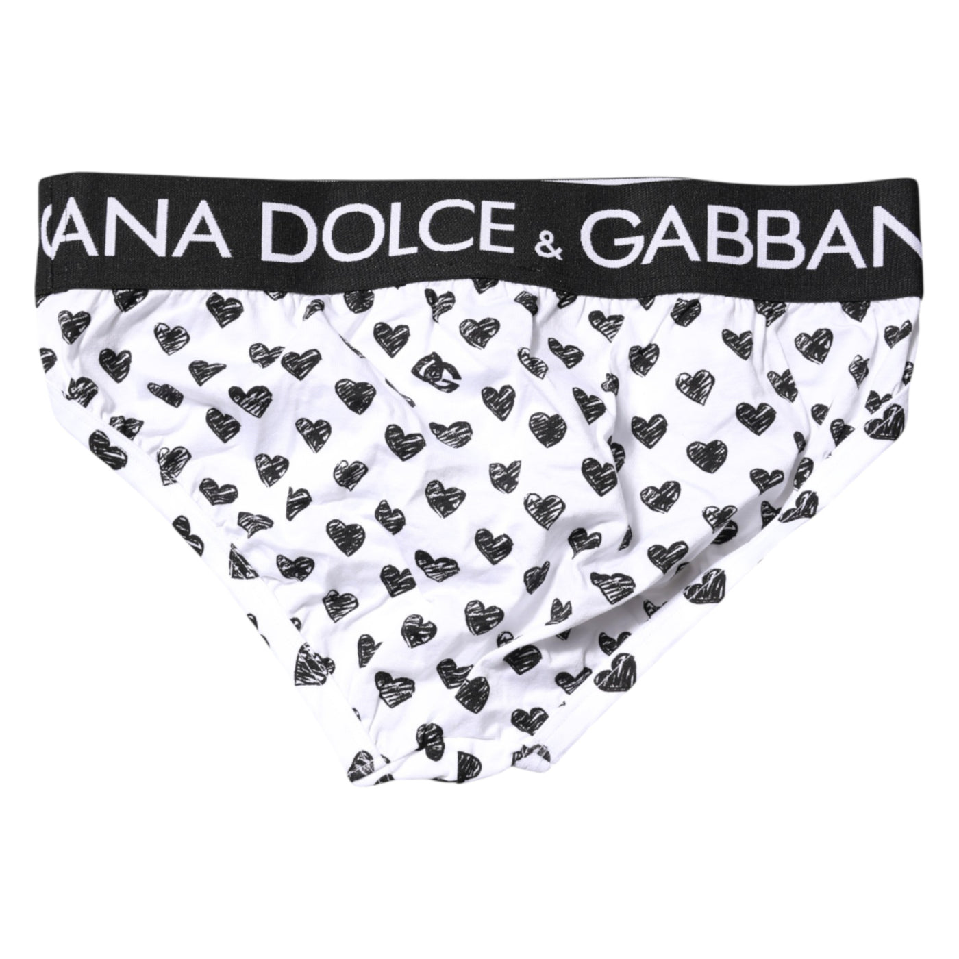 White Heart Printed Regular Brief Underwear