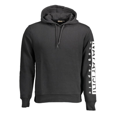 Black Cotton Men Sweater