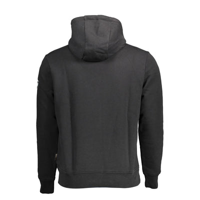 Black Cotton Men Sweater