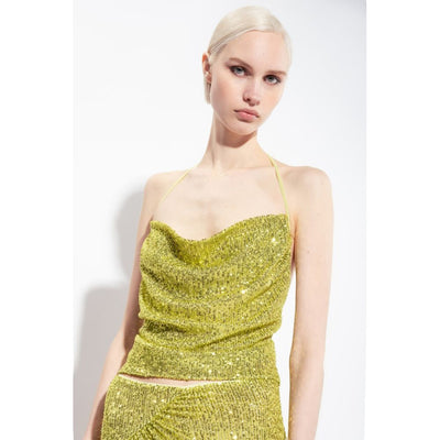 Green Polyester Tops & T-Shirt