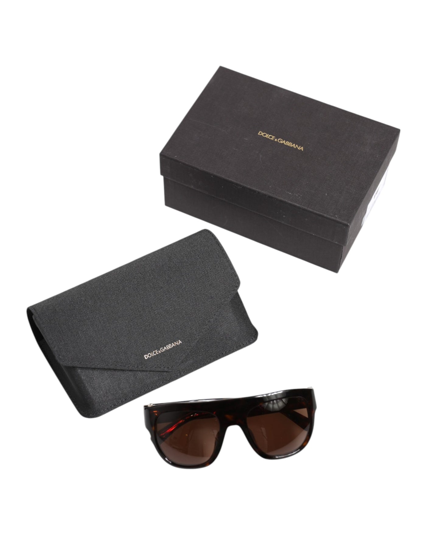 Dark Brown Havana DG4398F Square Frame Eyewear Sunglasses