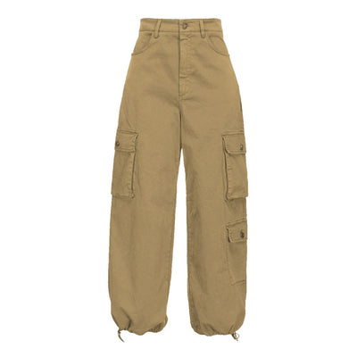 Beige Cotton Jeans & Pant