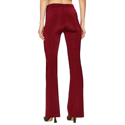Red Viscose Women Trouser