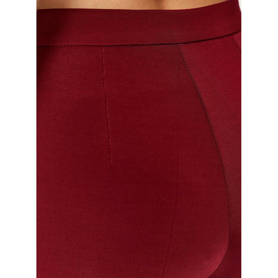 Red Viscose Women Trouser
